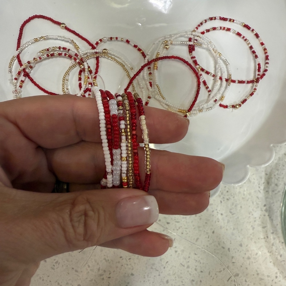 Two bracelets! Random duo! Red white gold
